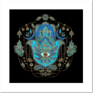 Hamsa Hand -Hand of Fatima Ornament Posters and Art